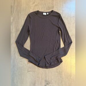 Aritzia Sunday Best ReRib Long Sleeve Top